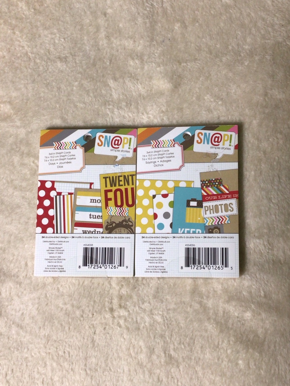 3x4 in snap! Cards - 24 double-sided designs